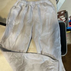 Brandy Melville Light Gray Sweatpants - Elastic Waist Joggers